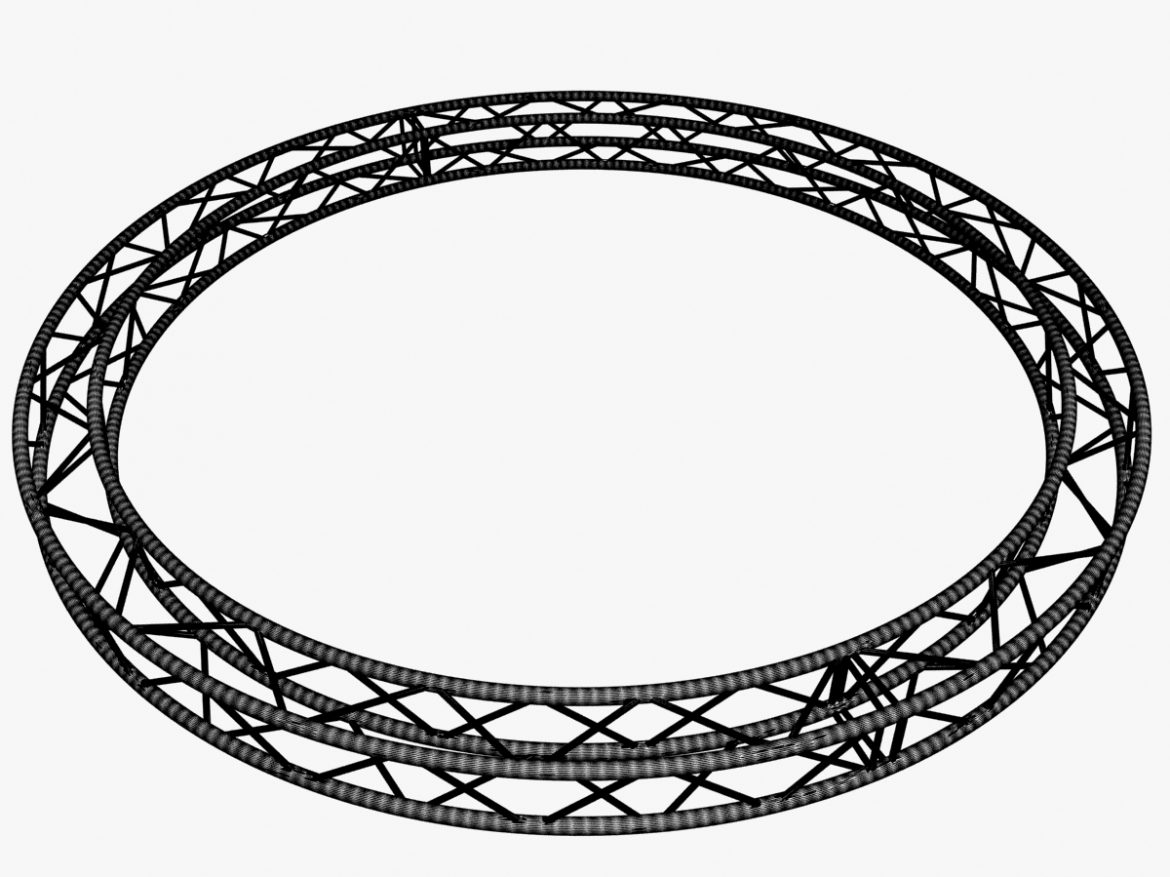 circle square truss (400cm) 3d model max fbx obj 218637