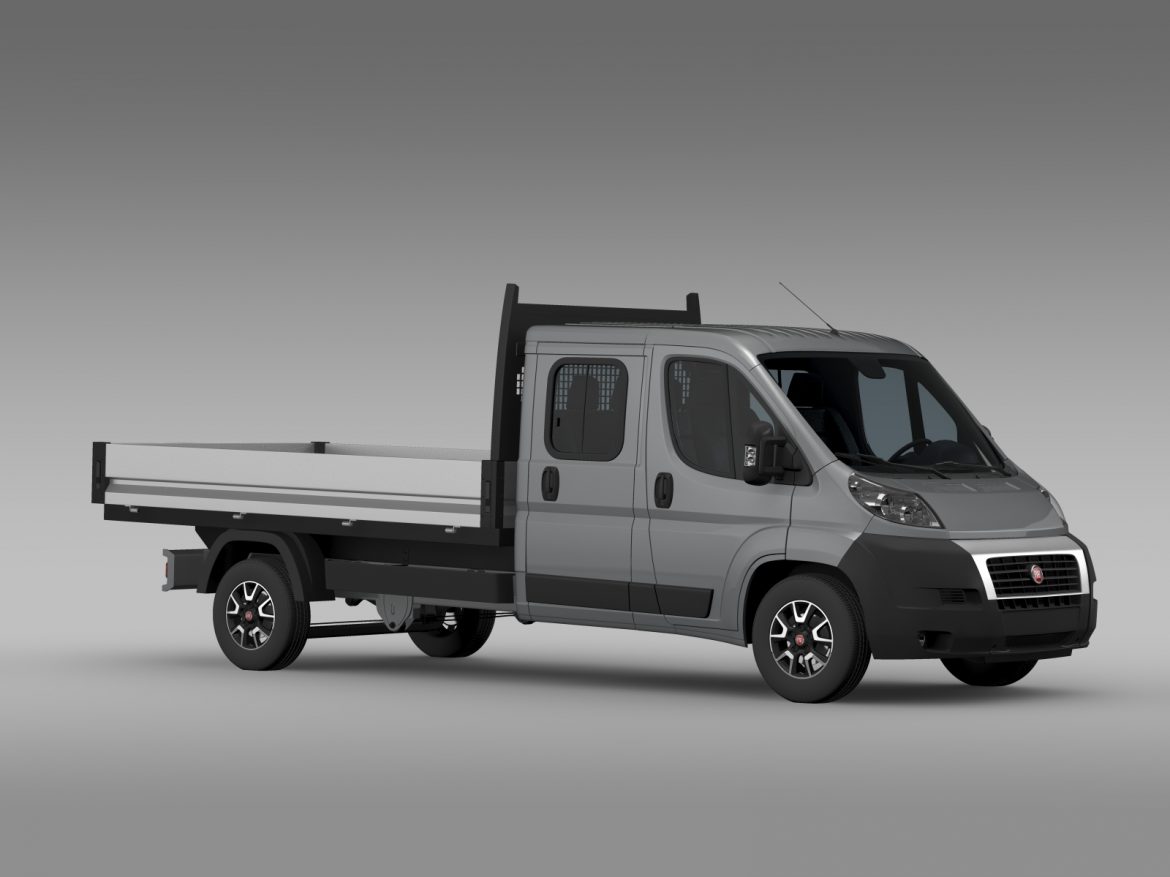 fiat ducato crew cab truck 2009-2014 3d model 3ds max fbx c4d lwo ma mb hrc xsi obj 218726