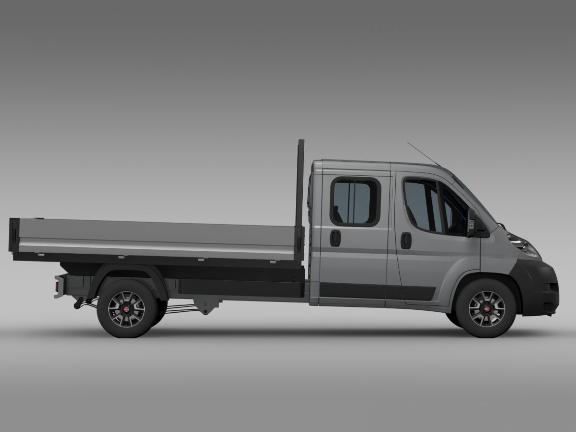 fiat ducato crew cab truck 2009-2014 3d model 3ds max fbx c4d lwo ma mb hrc xsi obj 218727