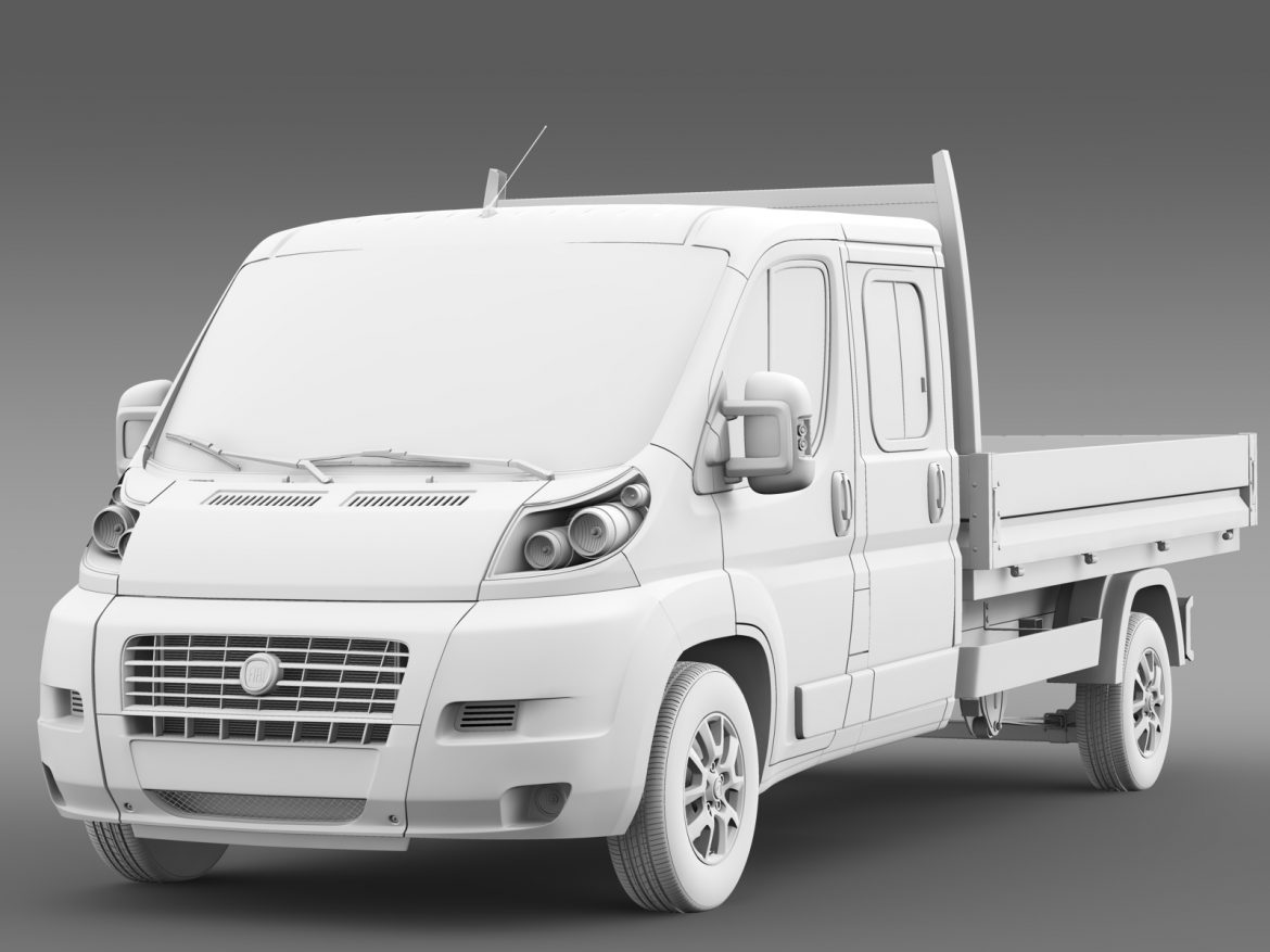 fiat ducato crew cab truck 2009-2014 3d model 3ds max fbx c4d lwo ma mb hrc xsi obj 218734