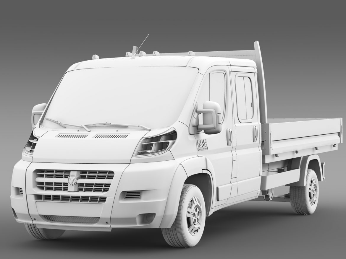 ram promaster cargo crew cab truck 2015 3d model 3ds max fbx c4d lwo ma mb hrc xsi obj 218813