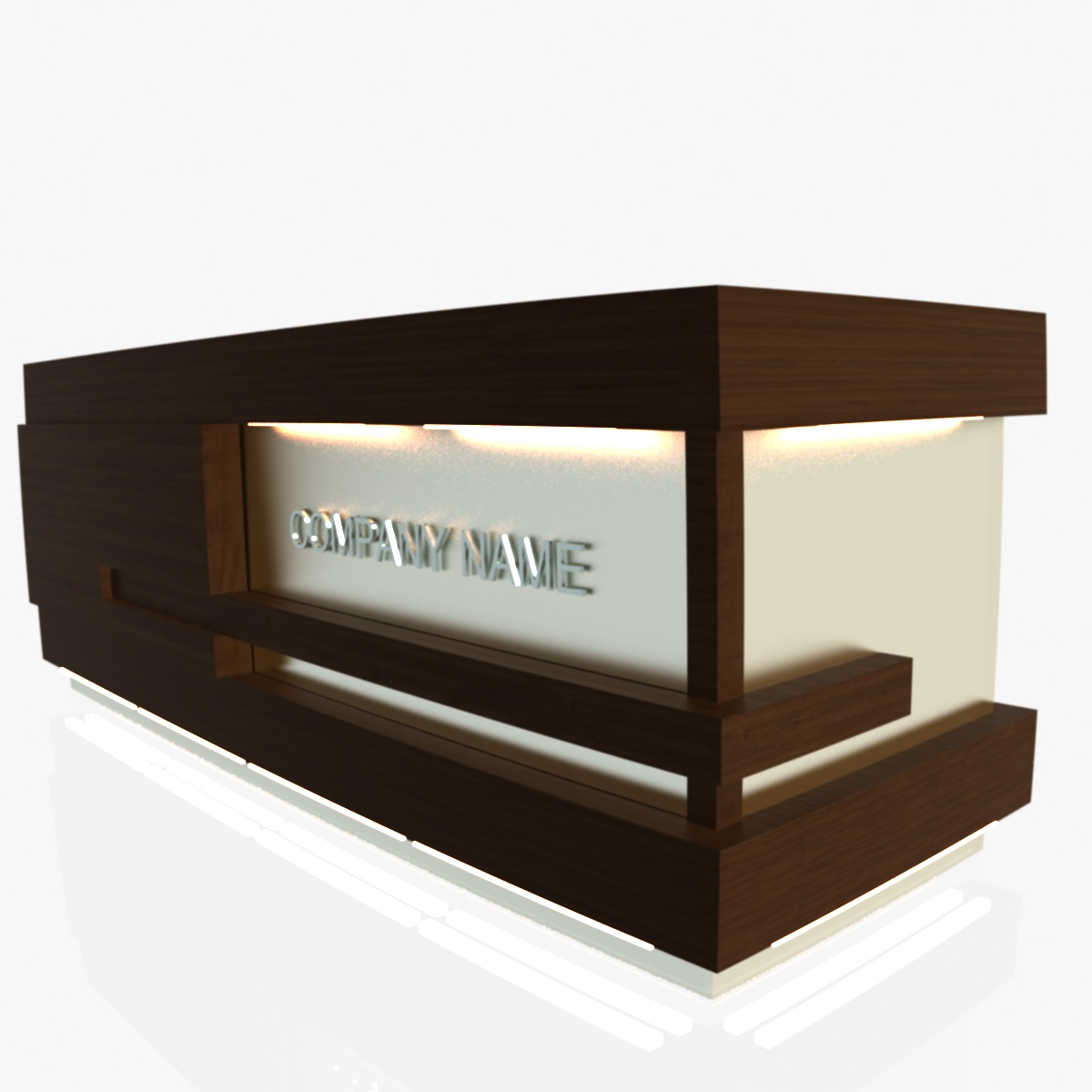 reception desk 1 3d model 3ds max dxf fbx  obj 219847