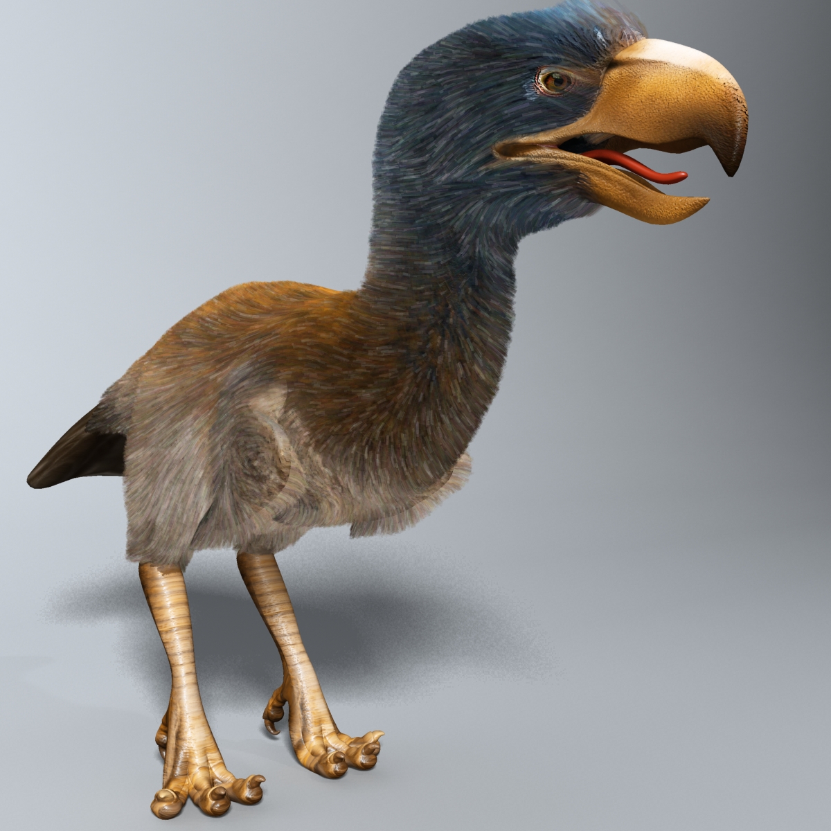 titanis walleri – terror bird rigged 3d model 3ds max fbx  obj 220039