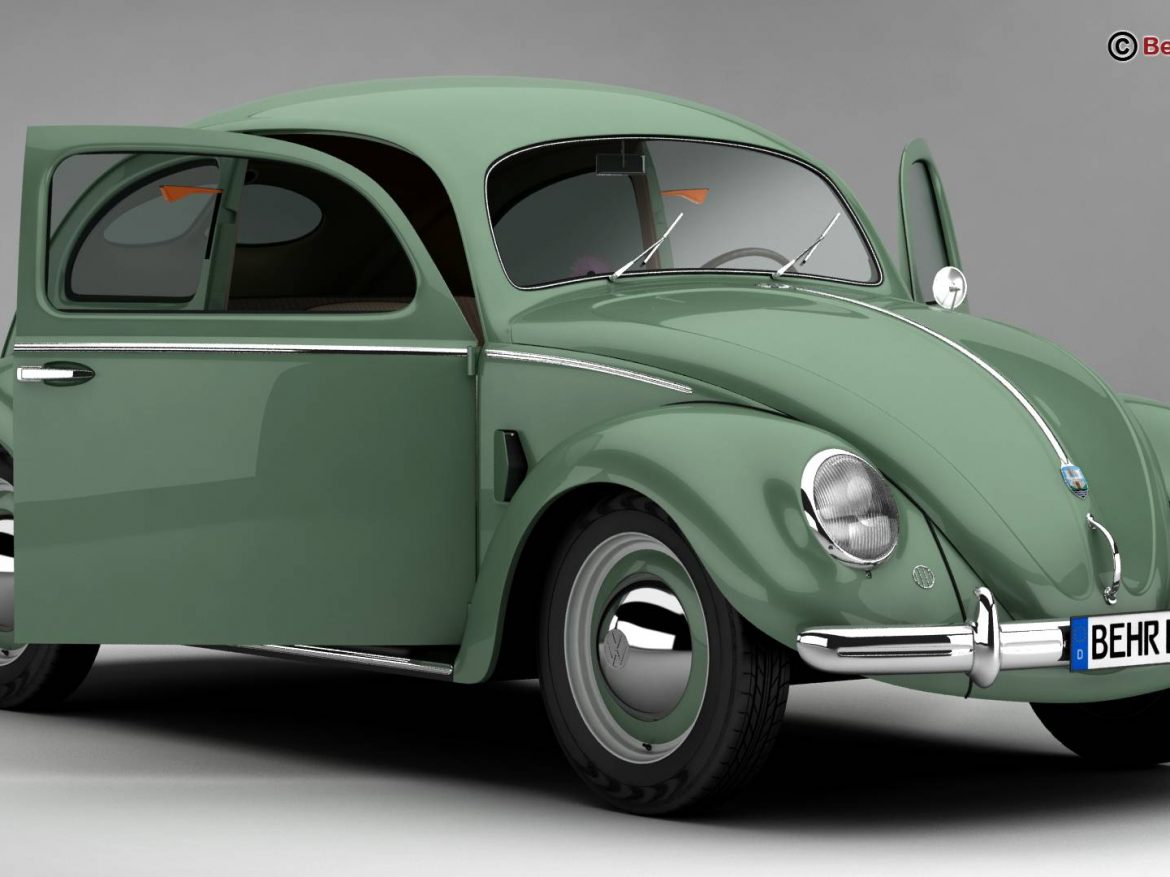 volkswagen beetle 1951 deluxe 3d model 3ds max fbx c4d lwo ma mb obj 220136