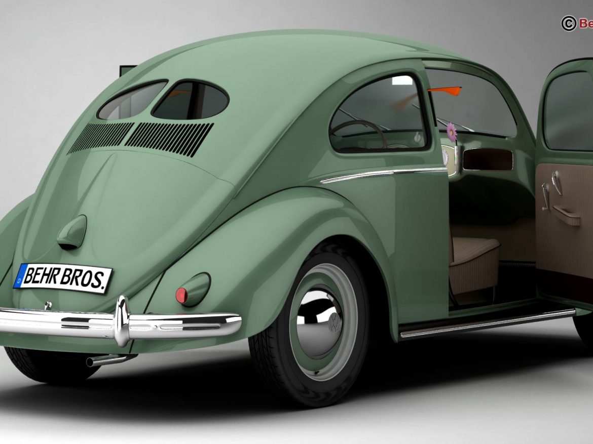 volkswagen beetle 1951 deluxe 3d model 3ds max fbx c4d lwo ma mb obj 220138