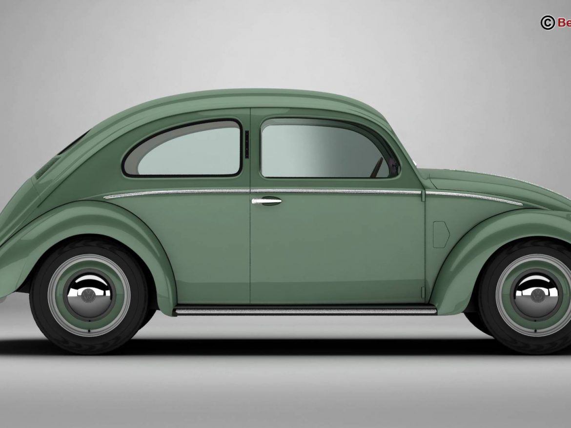 volkswagen beetle 1951 deluxe 3d model 3ds max fbx c4d lwo ma mb obj 220139