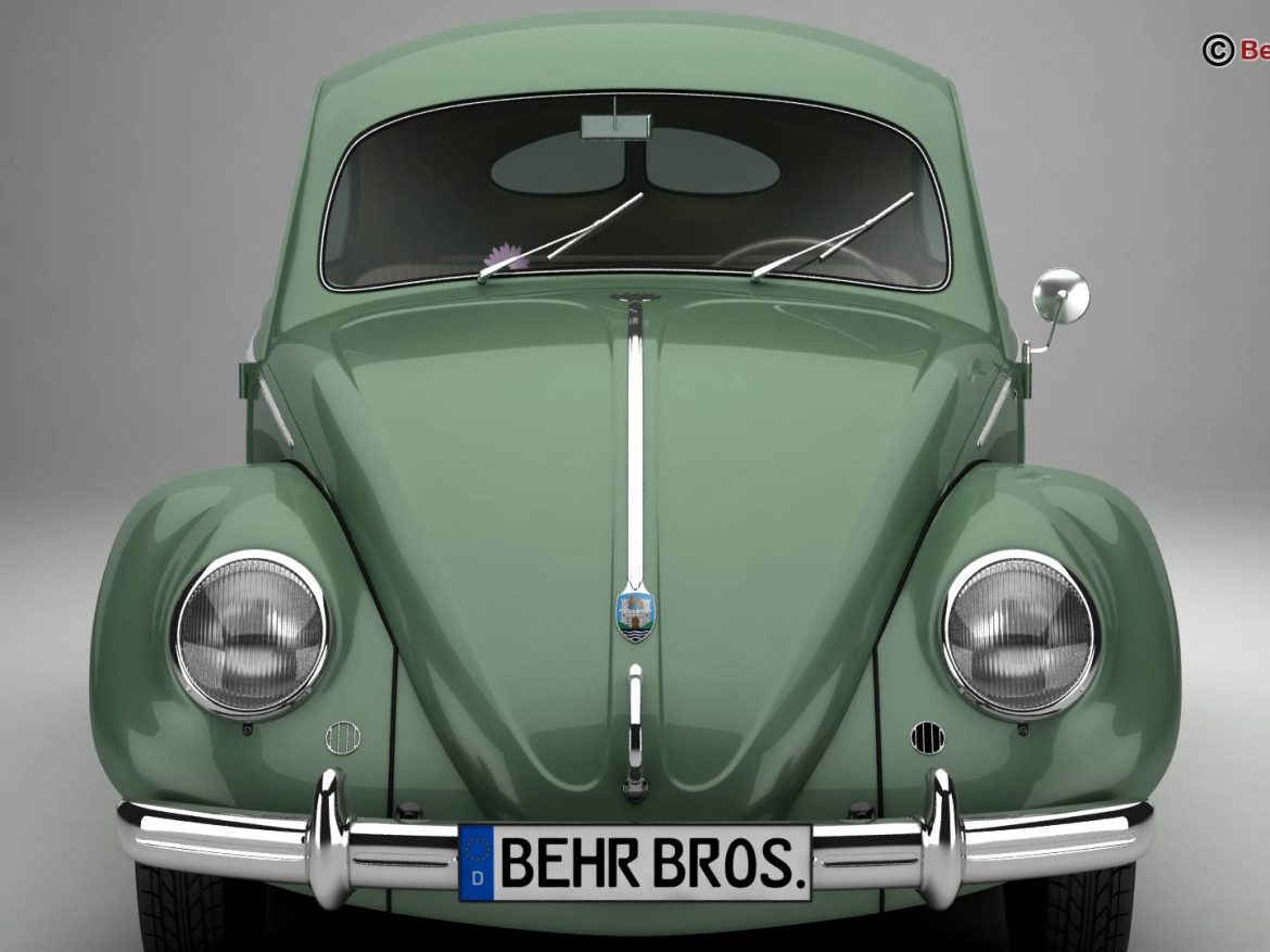 volkswagen beetle 1951 deluxe 3d model 3ds max fbx c4d lwo ma mb obj 220140