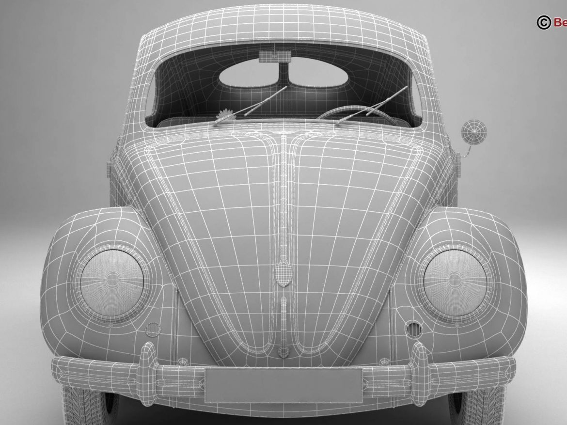 volkswagen beetle 1951 deluxe 3d model 3ds max fbx c4d lwo ma mb obj 220155