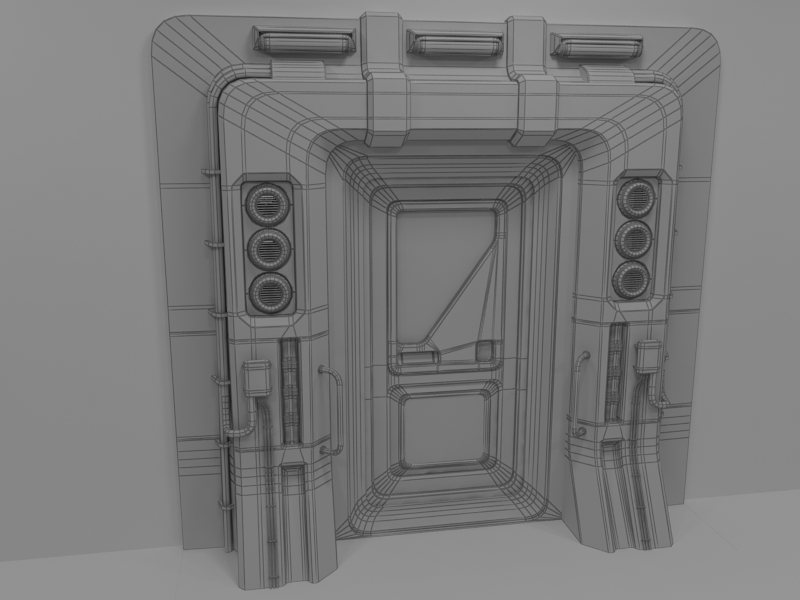 fi floor texture sci FlatPyramid 3D Fi 03  Door Model Sci