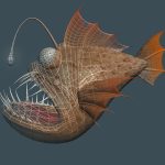 Cartoon Anglerfish RIGGED 3D Model - FlatPyramid