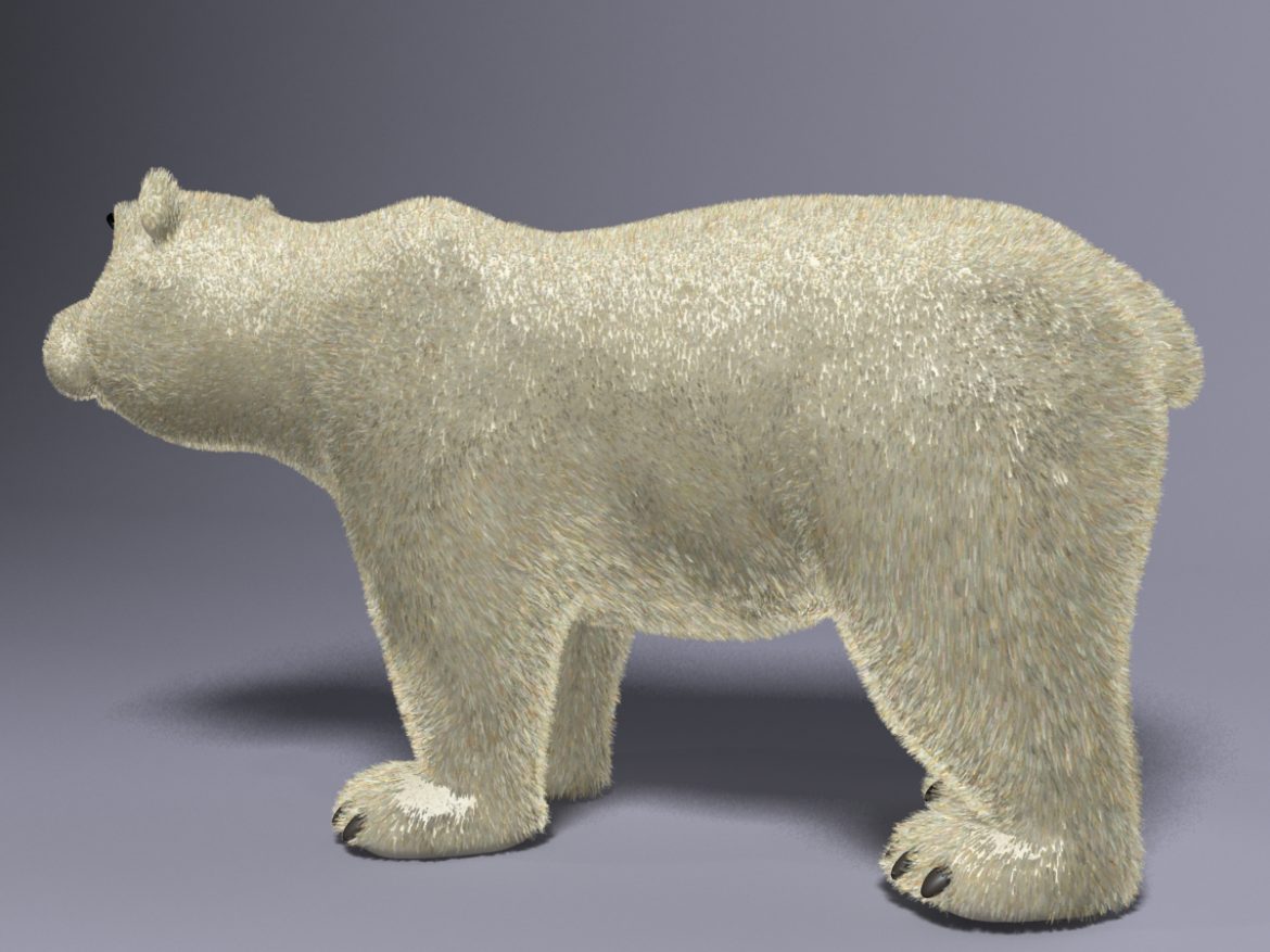 cartoon polar bear rigged 3d model max  fbx 3dm  220649