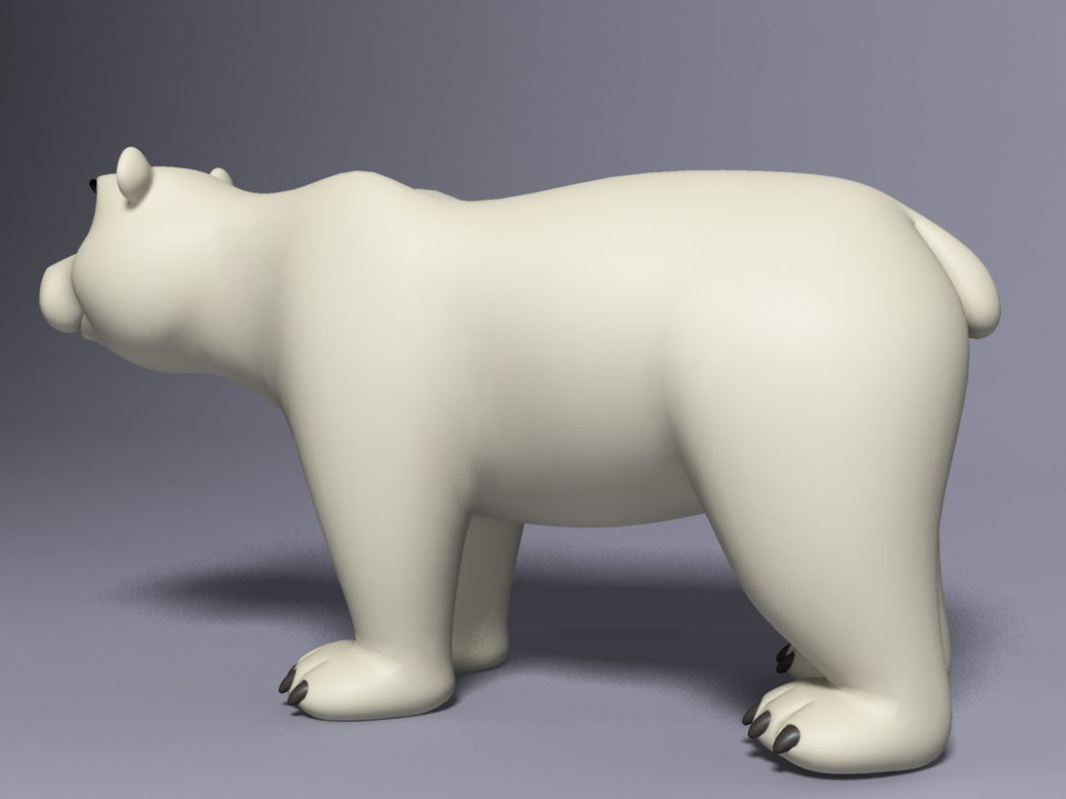 cartoon polar bear rigged 3d model max  fbx 3dm  220650