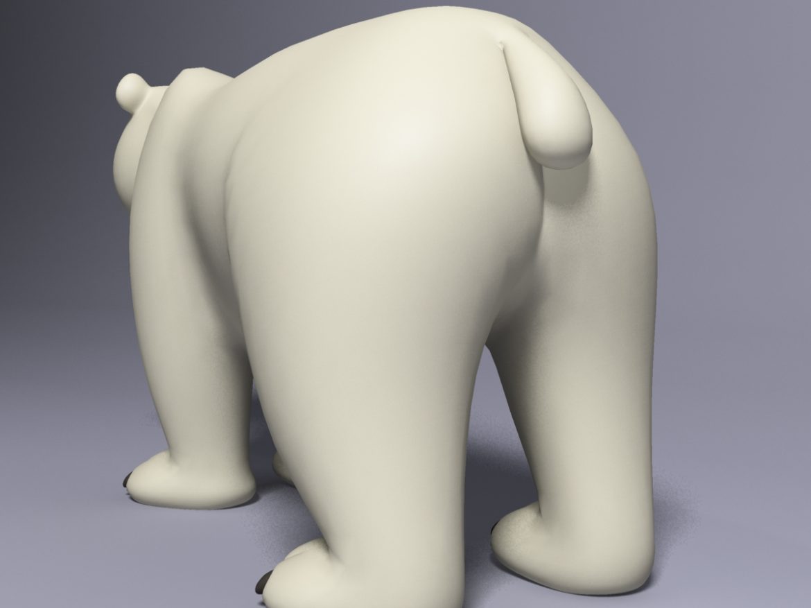 cartoon polar bear rigged 3d model max  fbx 3dm  220652