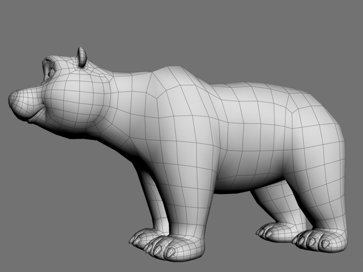 cartoon polar bear rigged 3d model max  fbx 3dm  220654