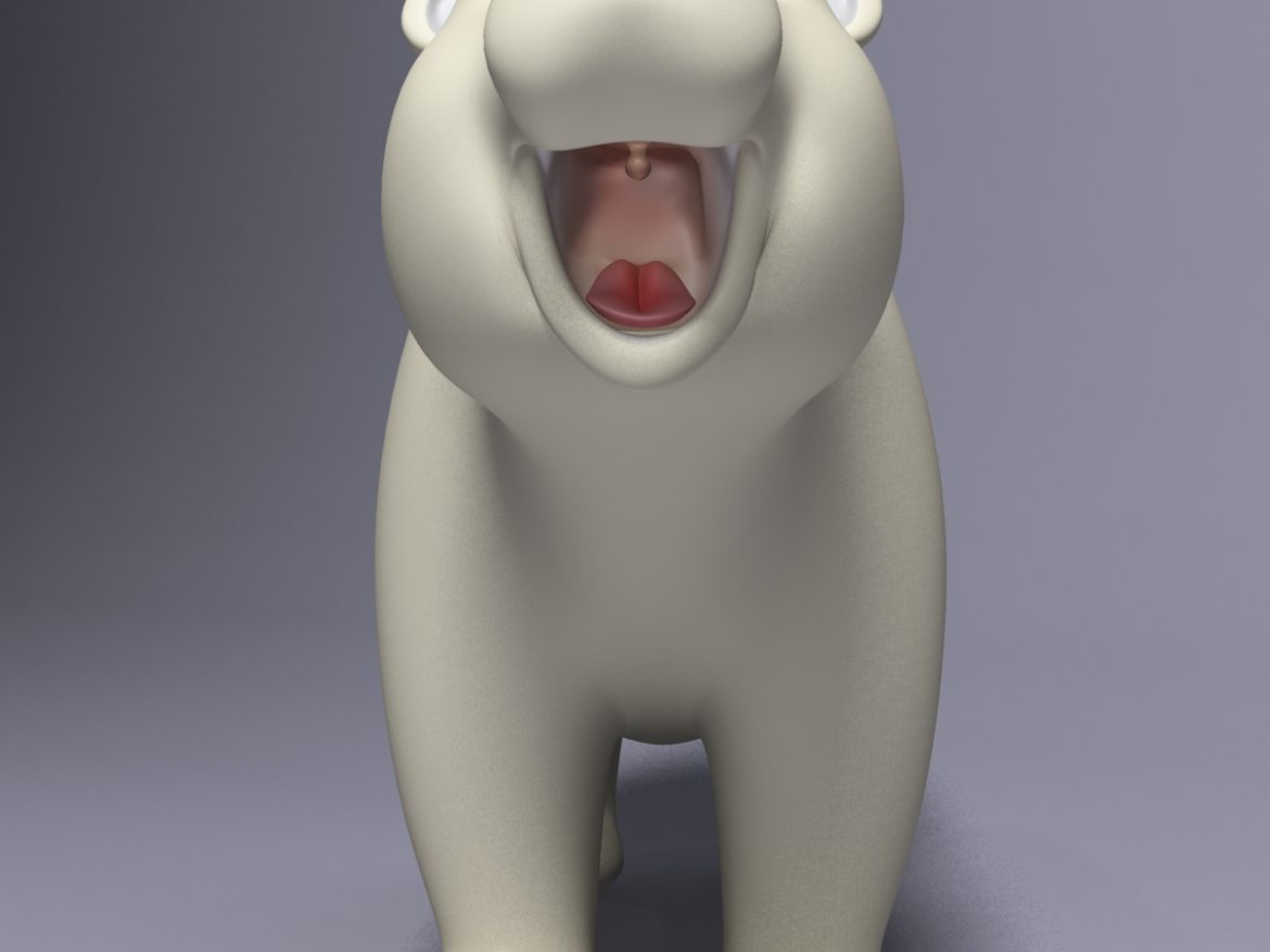 cartoon polar bear rigged 3d model max  fbx 3dm  220658