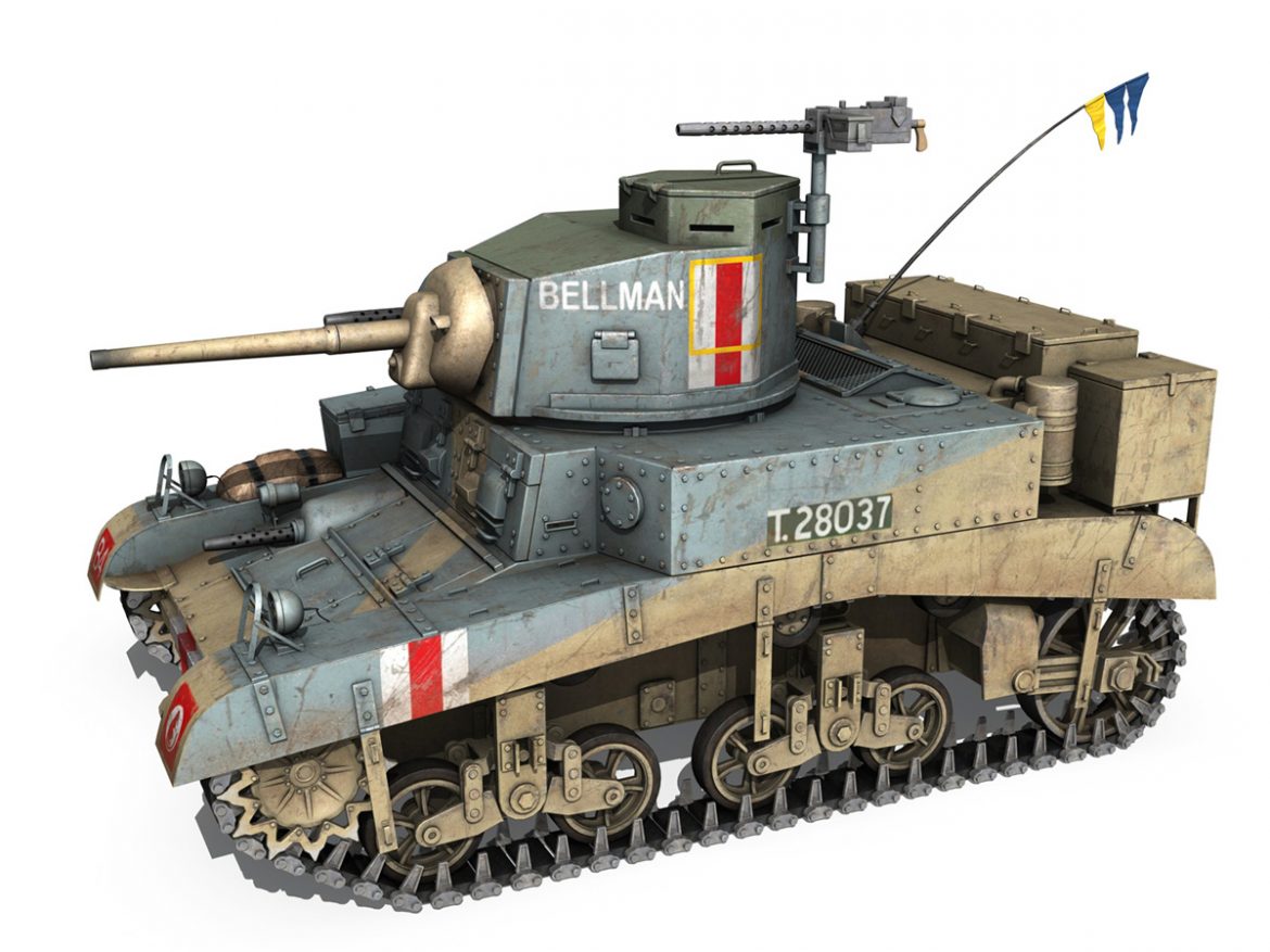 m3 light tank honey – bellman 3d model 3ds fbx c4d lwo obj 220713