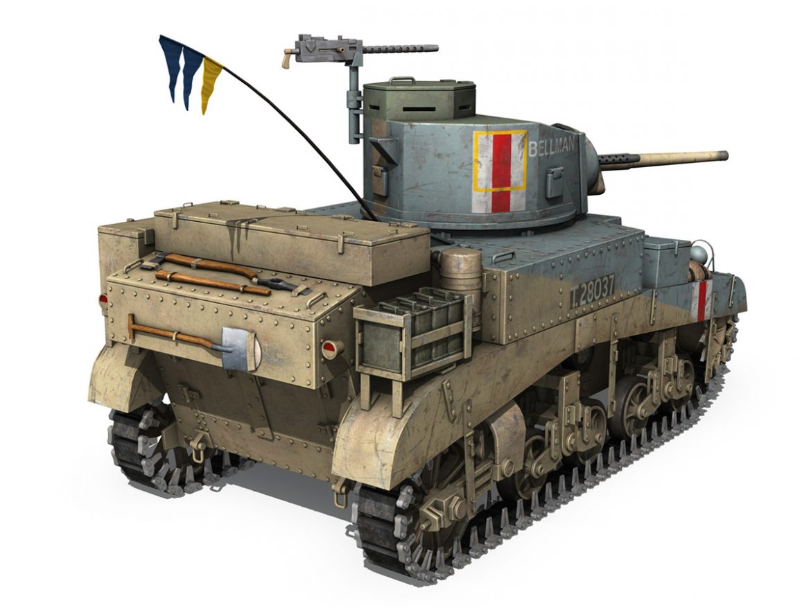 m3 light tank honey – bellman 3d model 3ds fbx c4d lwo obj 220715