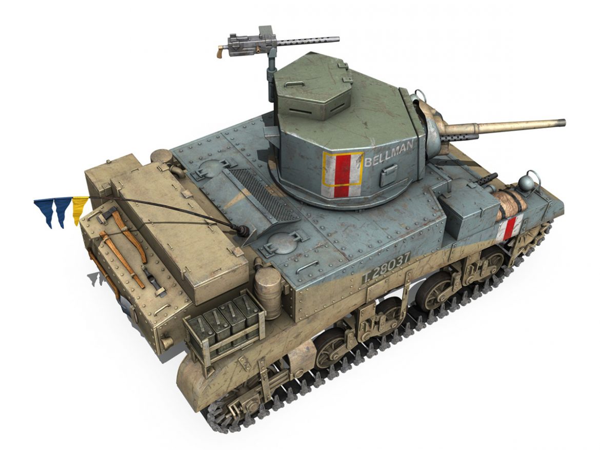 m3 light tank honey – bellman 3d model 3ds fbx c4d lwo obj 220716