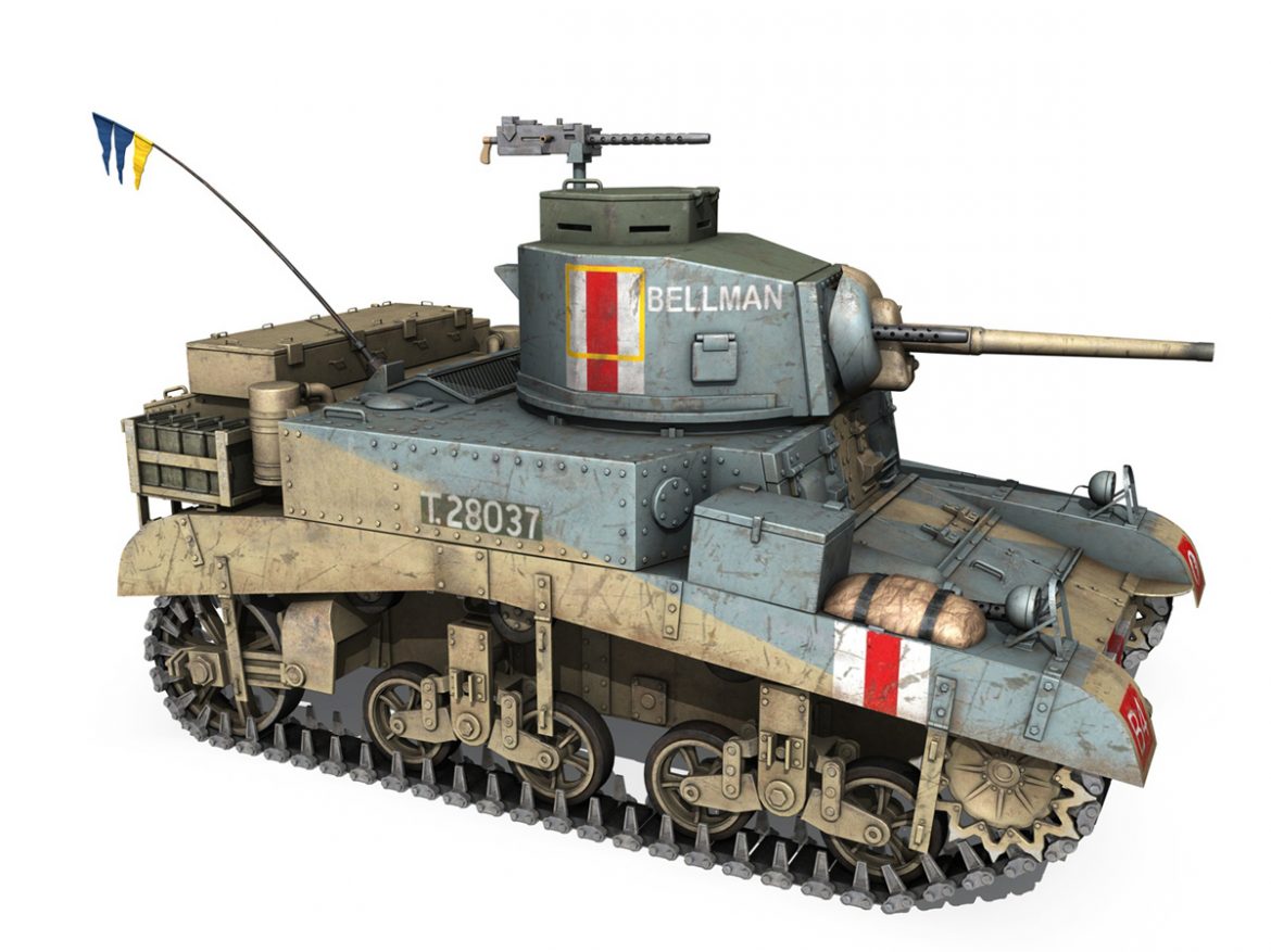 m3 light tank honey – bellman 3d model 3ds fbx c4d lwo obj 220717