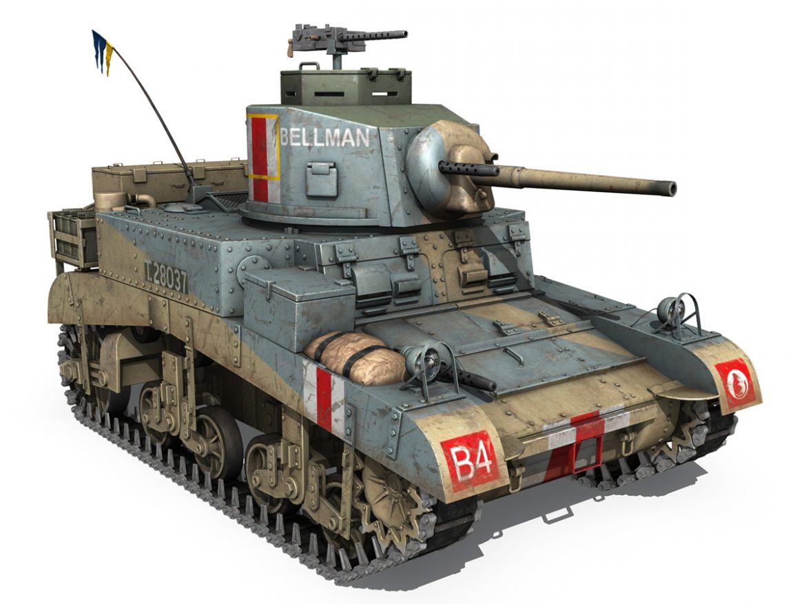 m3 light tank honey – bellman 3d model 3ds fbx c4d lwo obj 220718