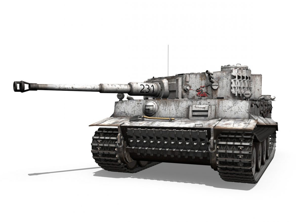 panzer vi – tiger – 231 – early production 3d model 3ds fbx c4d lwo obj 220724