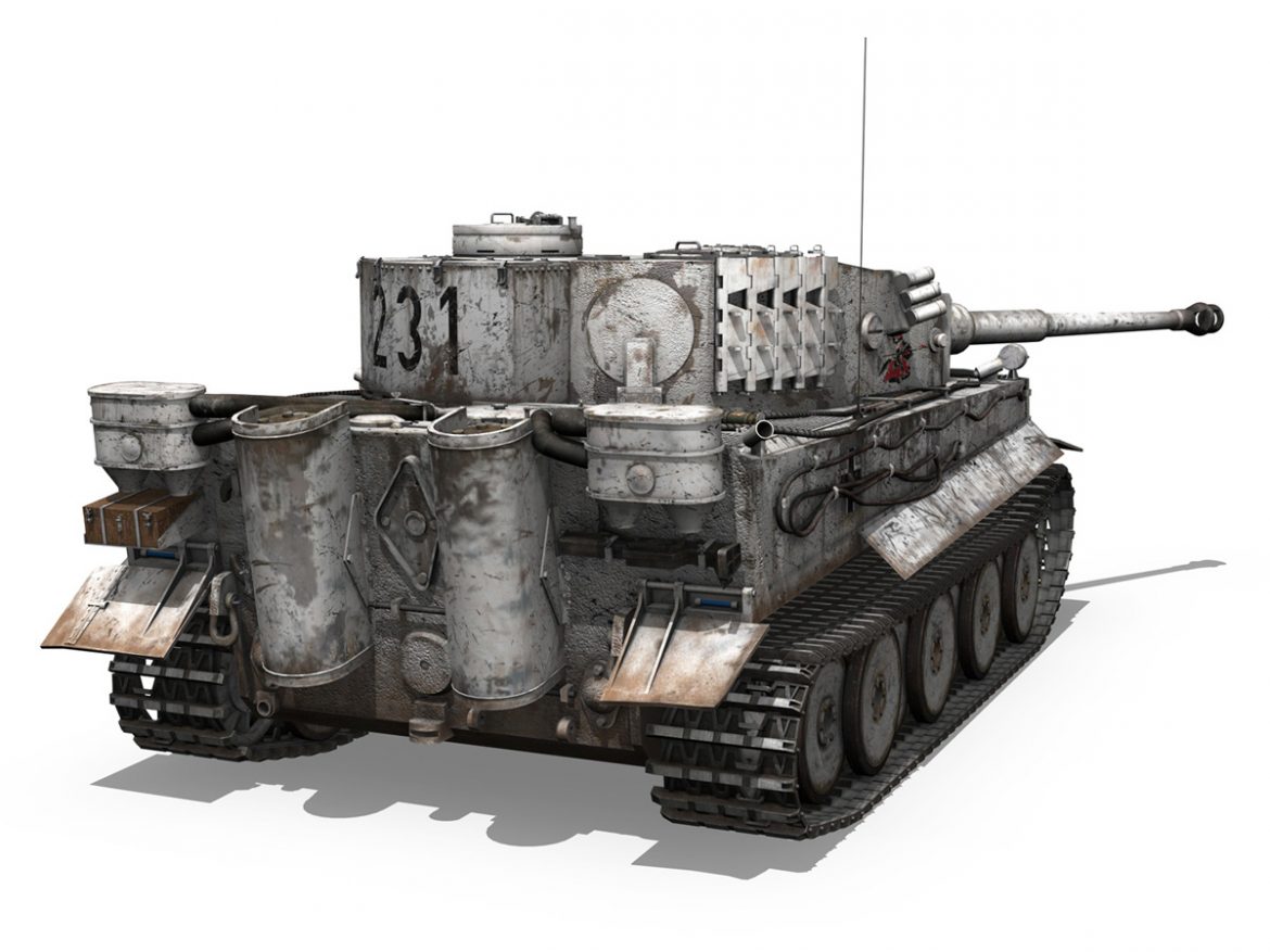 panzer vi – tiger – 231 – early production 3d model 3ds fbx c4d lwo obj 220726