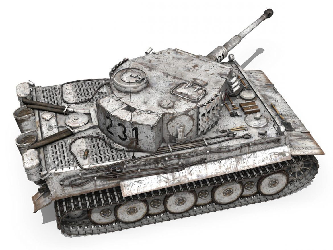 panzer vi – tiger – 231 – early production 3d model 3ds fbx c4d lwo obj 220727