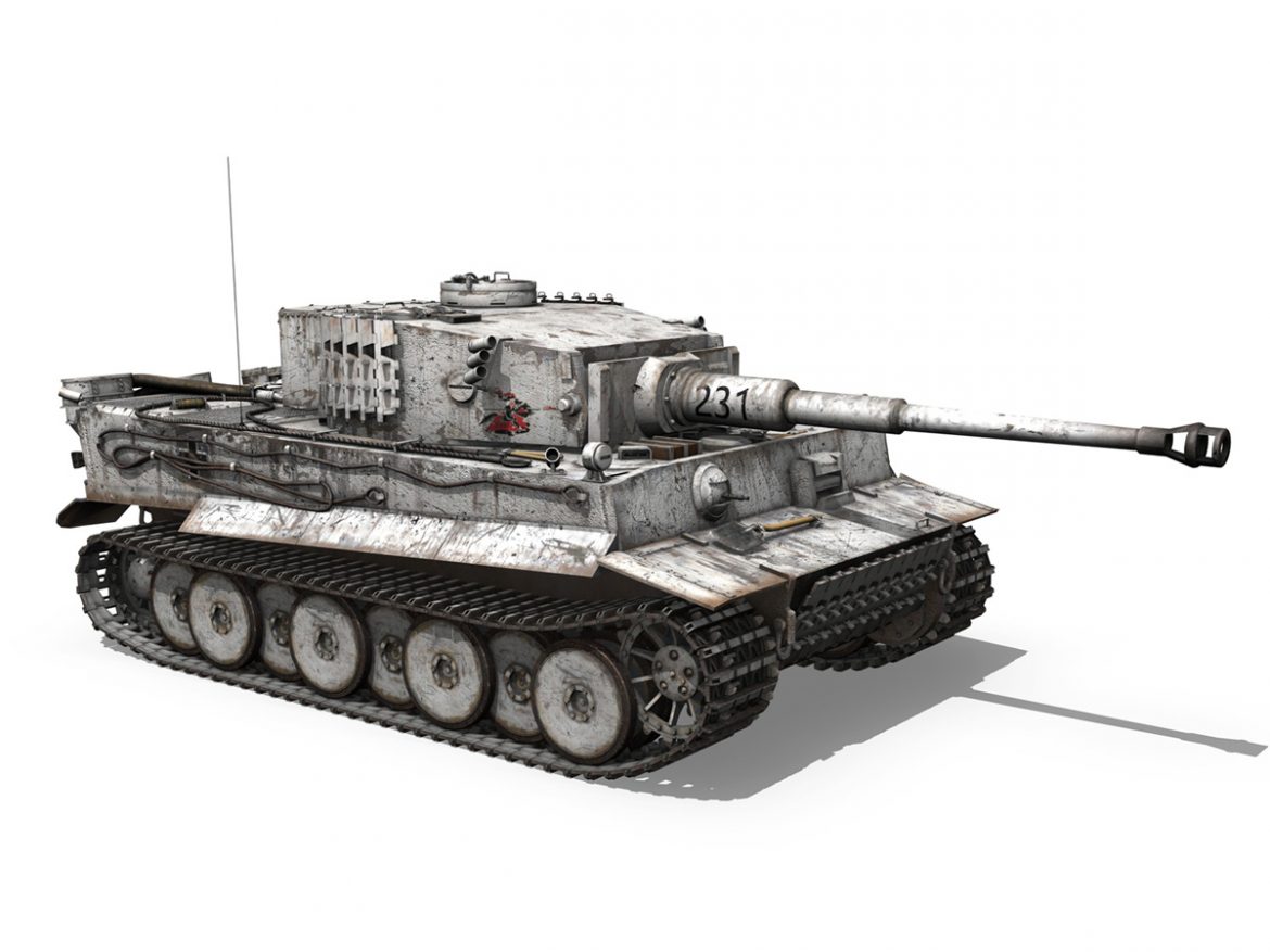 panzer vi – tiger – 231 – early production 3d model 3ds fbx c4d lwo obj 220728