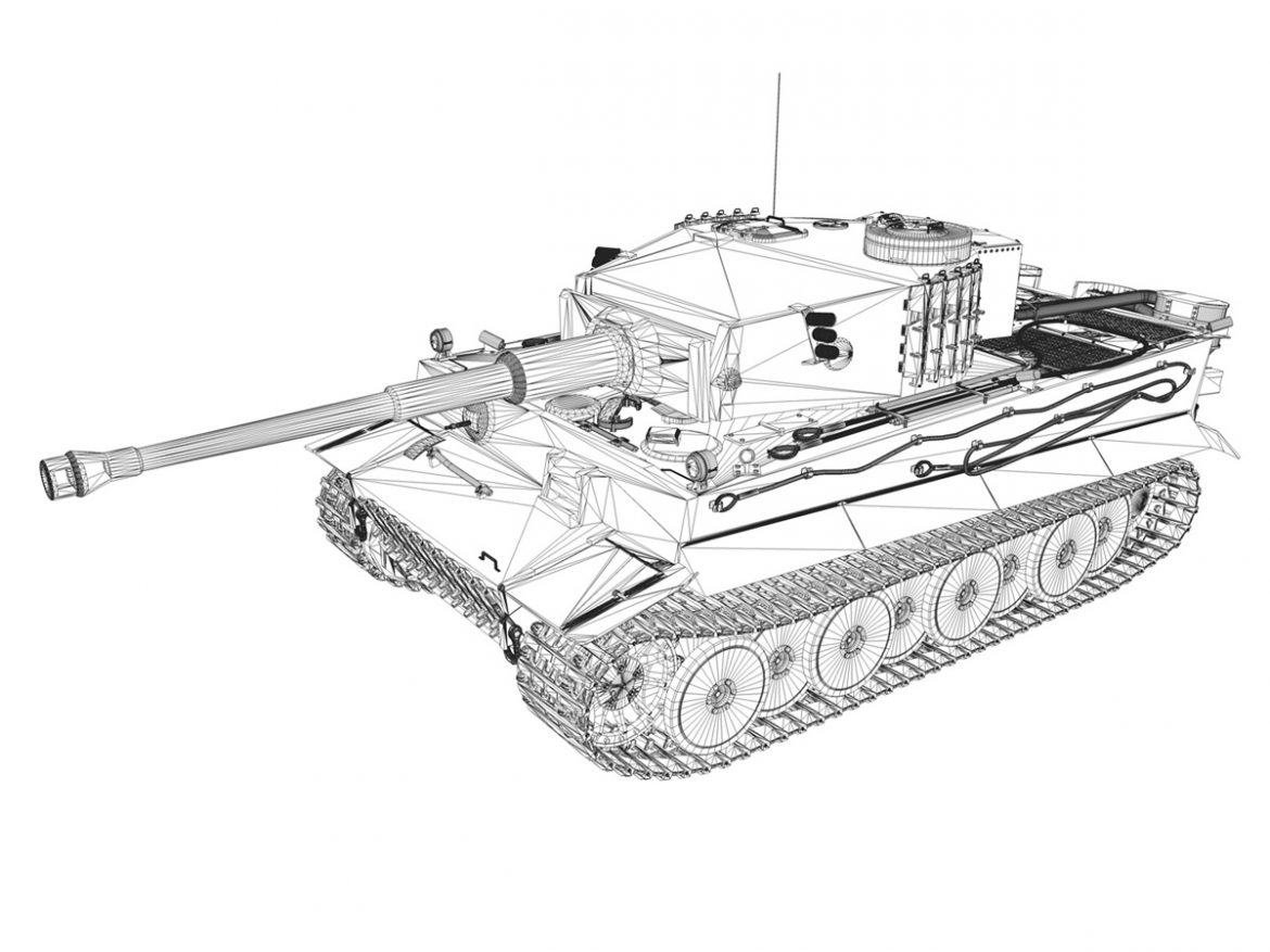 panzer vi – tiger – 231 – early production 3d model 3ds fbx c4d lwo obj 220732