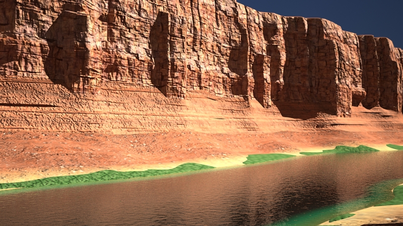 canyon with river 3d model max fbx 220909