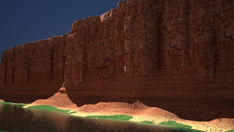 canyon with river 3d model max fbx 220911