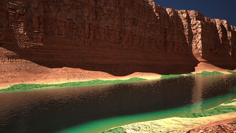 canyon with river 3d model max fbx 220912