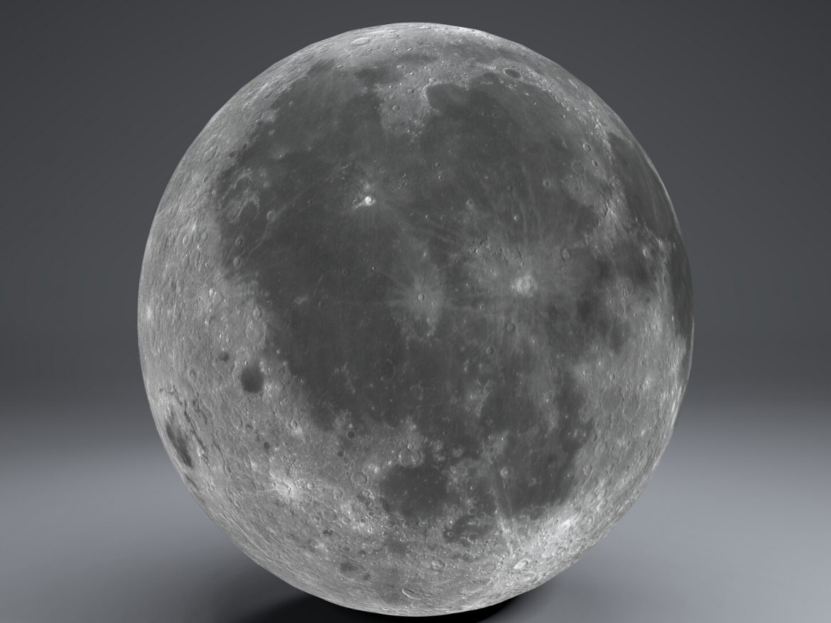 moon globe 11k 3d model 3ds fbx blend dae obj 221920