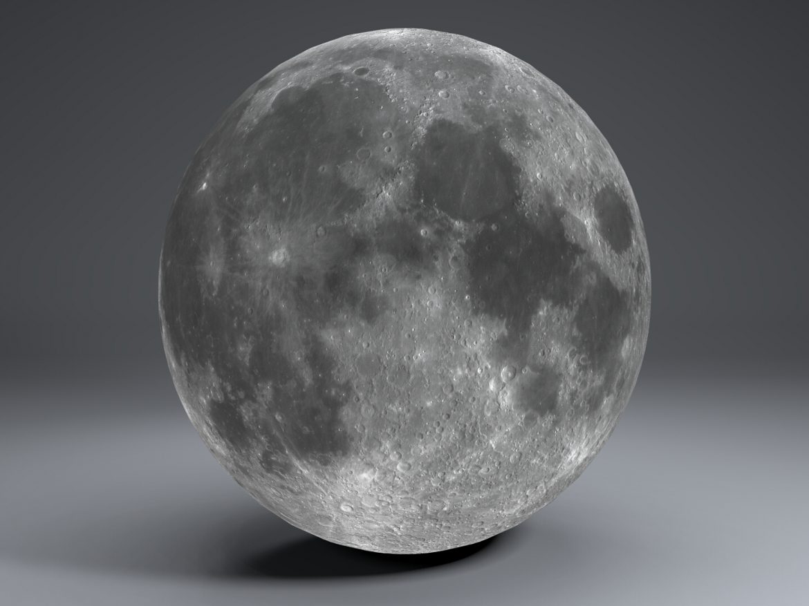 moon globe 11k 3d model 3ds fbx blend dae obj 221922