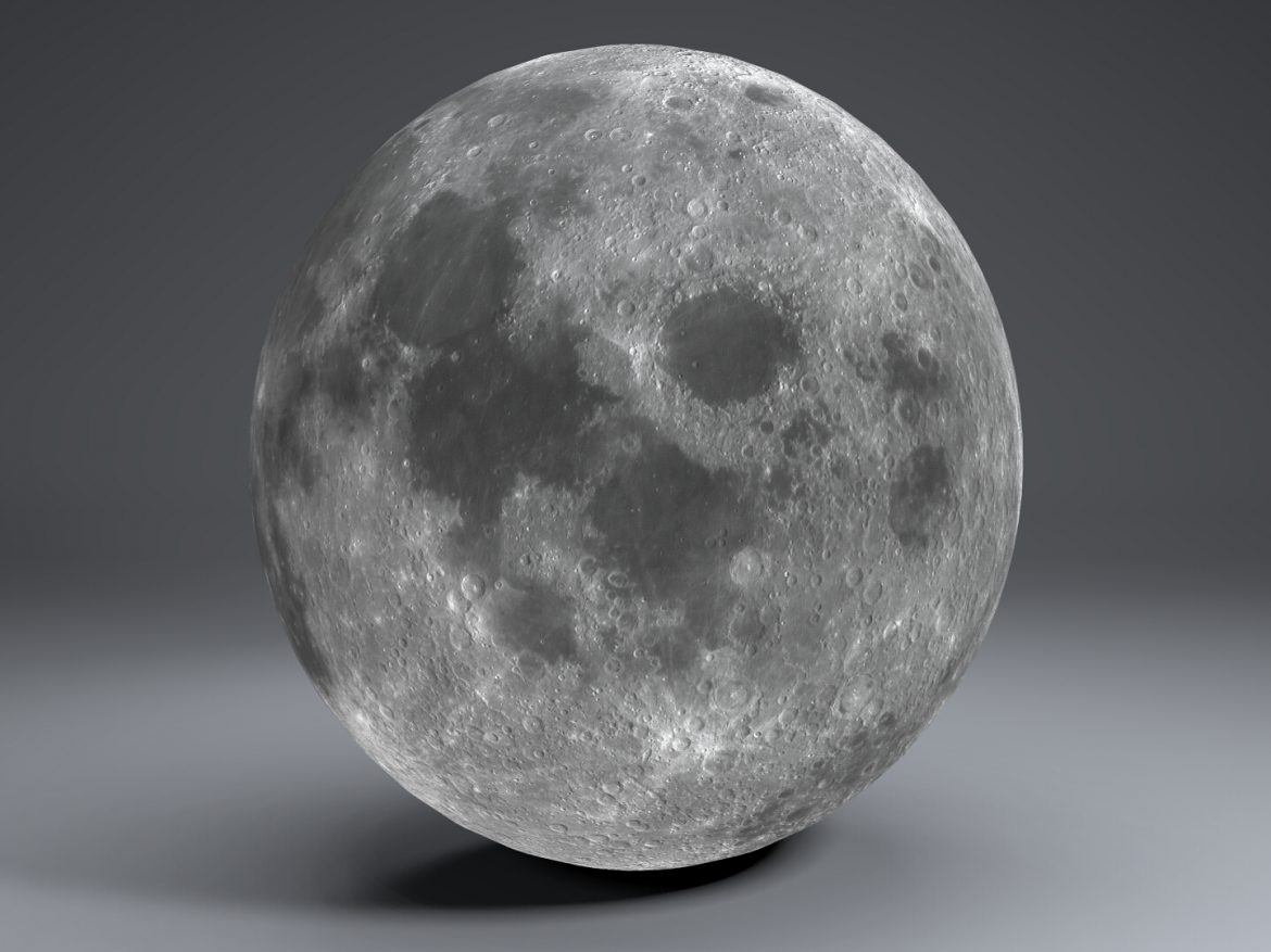 moon globe 11k 3d model 3ds fbx blend dae obj 221923