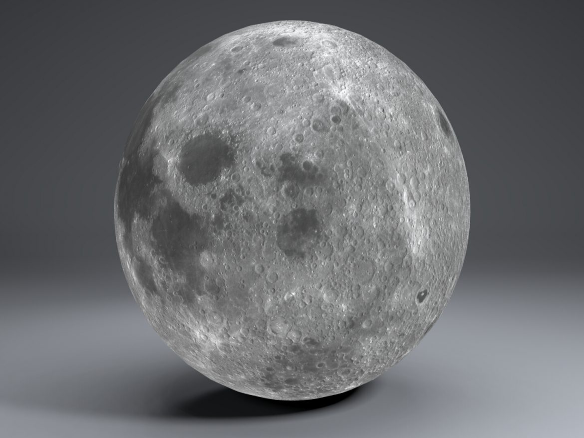 moon globe 11k 3d model 3ds fbx blend dae obj 221924