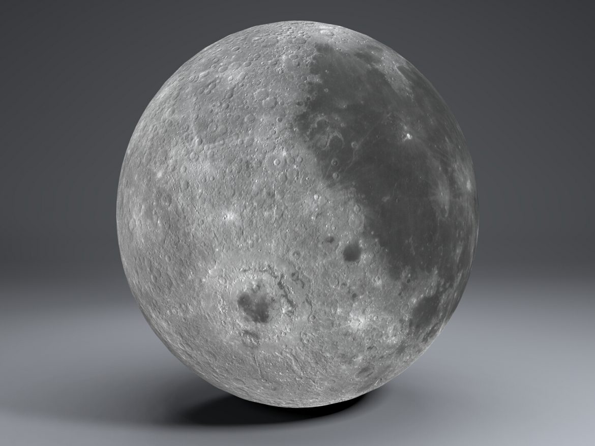 moon globe 11k 3d model 3ds fbx blend dae obj 221927