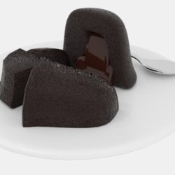 melt chocolate cake 3d model blend 221930