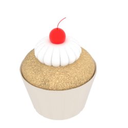cherry cupcake 3d model blend 221958