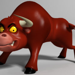 cartoon bull rigged 3d model 3ds max fbx  obj 221986