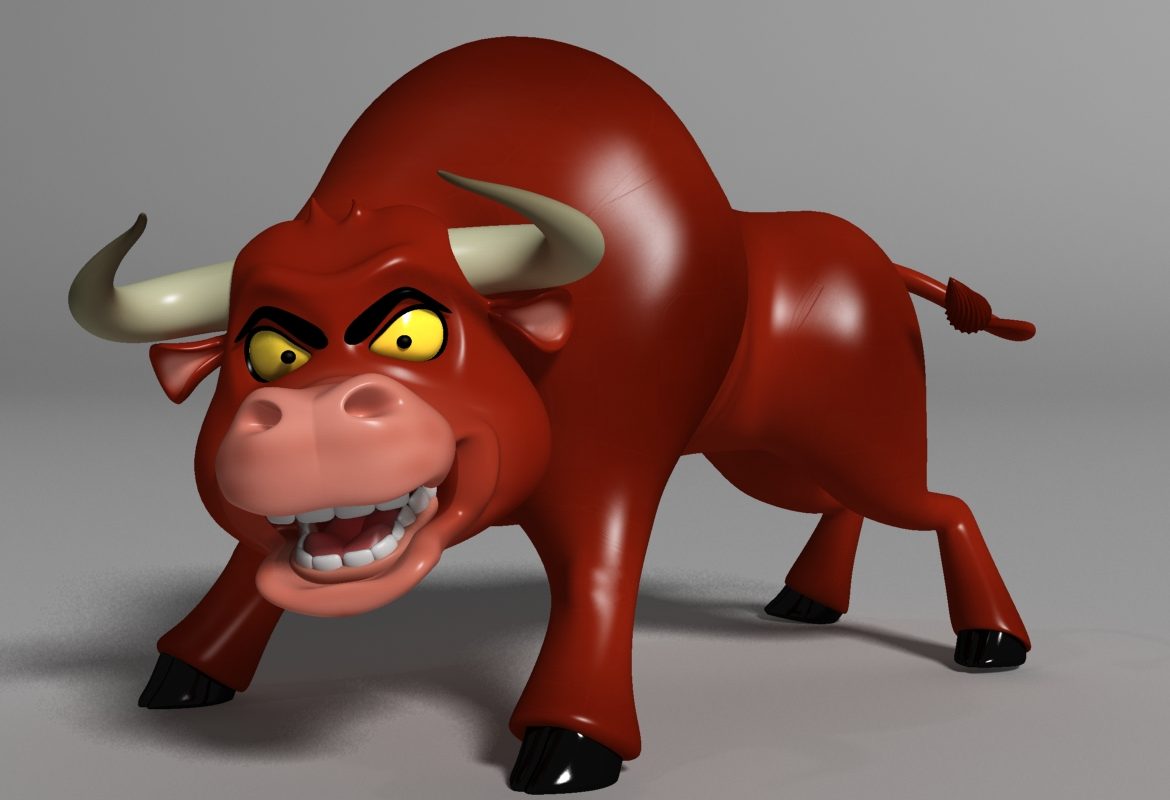 cartoon bull rigged 3d model 3ds max fbx  obj 221987