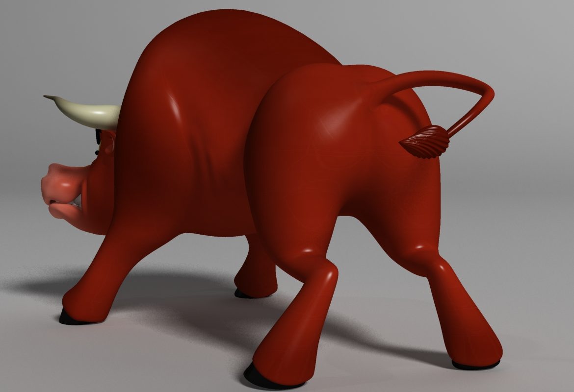 cartoon bull rigged 3d model 3ds max fbx  obj 221988