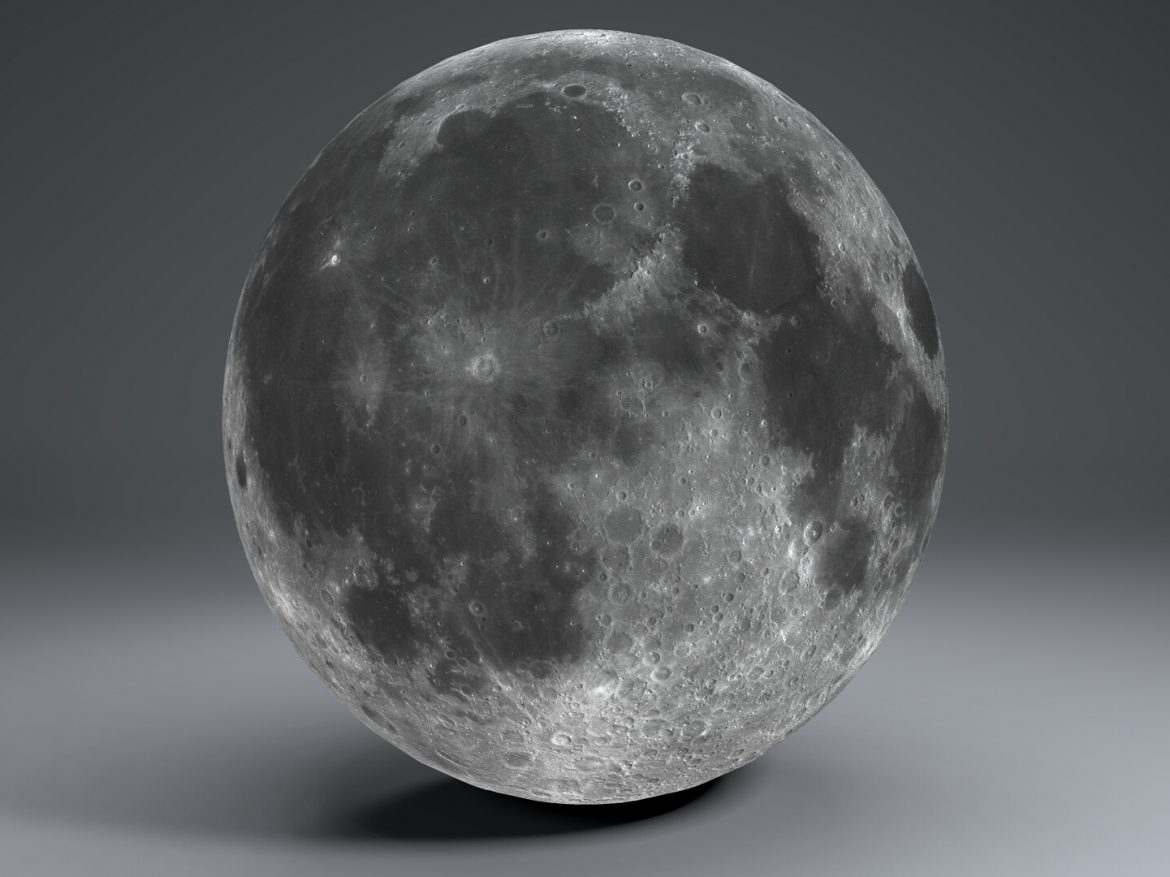 moon globe 23k 3d model 3ds fbx blend dae obj 222138