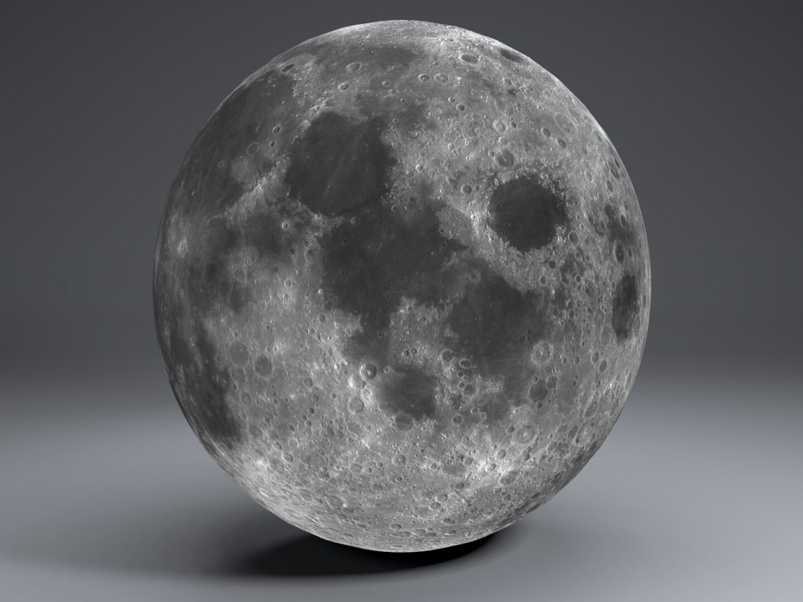 moon globe 23k 3d model 3ds fbx blend dae obj 222139
