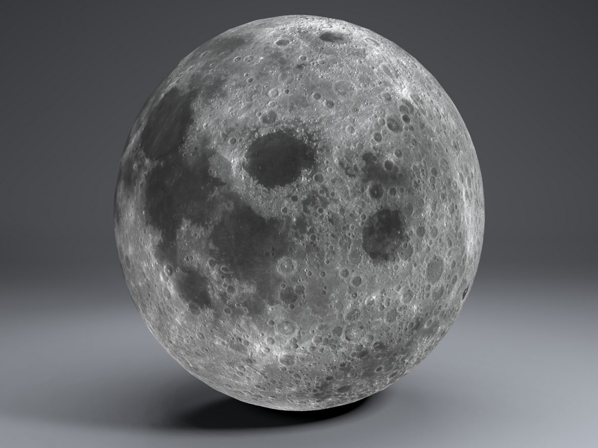 moon globe 23k 3d model 3ds fbx blend dae obj 222140