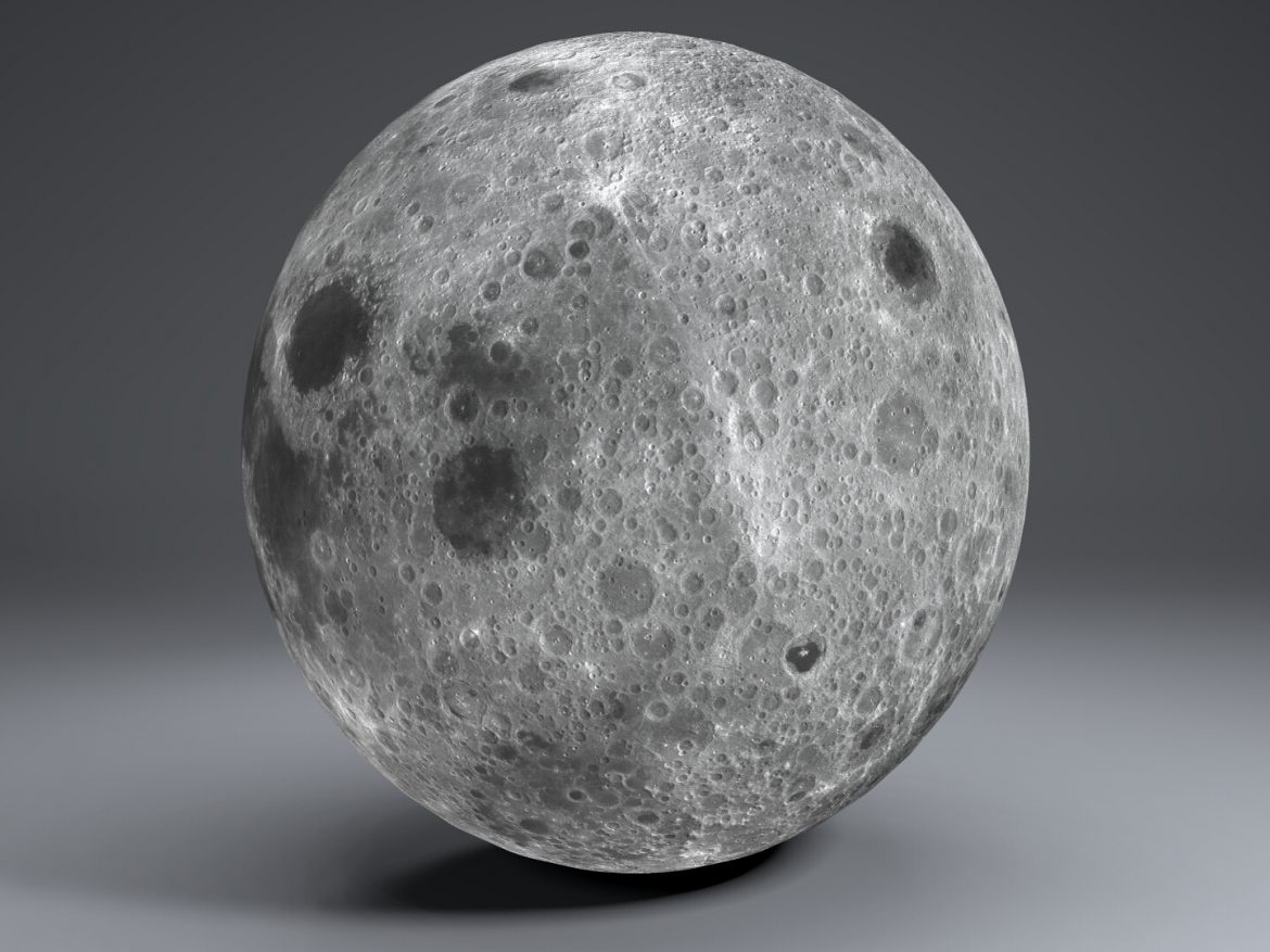 moon globe 23k 3d model 3ds fbx blend dae obj 222141