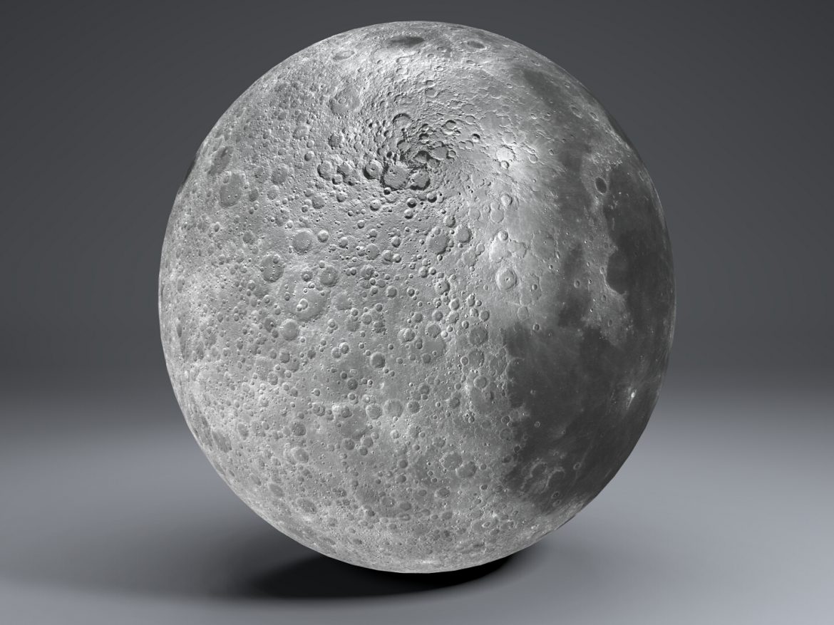 moon globe 23k 3d model 3ds fbx blend dae obj 222144