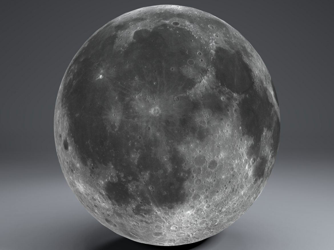 moon globe 23k 3d model 3ds fbx blend dae obj 222146