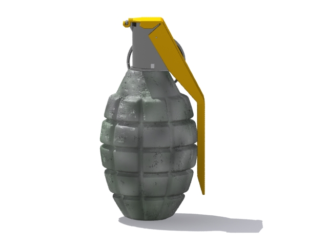 military grenade 3d model max fbx 223049