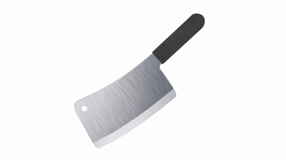 butcher knife 3d model blend 223445